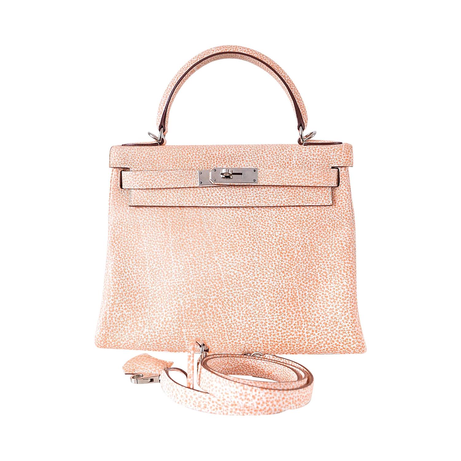 hermes kelly leather handbag  