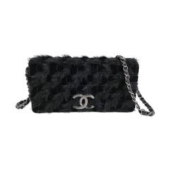 Chanel Fantasy Velvet and Fur Flap Chain Shoulder Bag
