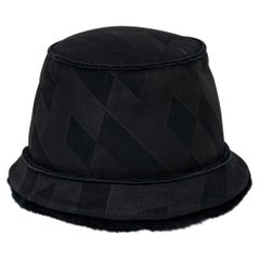 Hermes Shearling Lambskin Bucket Hat 59 New