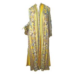 Vintage 1960s Naima's Hand Embroidered Moroccan Caftan 