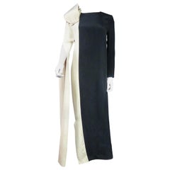 A French Pierre Cardin Couture Peplum Evening Dress Circa 1975/85