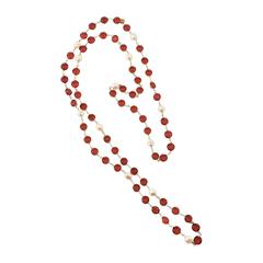 1981 Chanel Cut Crystal and Pearl Sautoir 7
