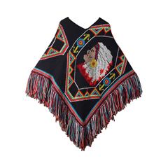 Vintage 1970s Native American Crochet Cape