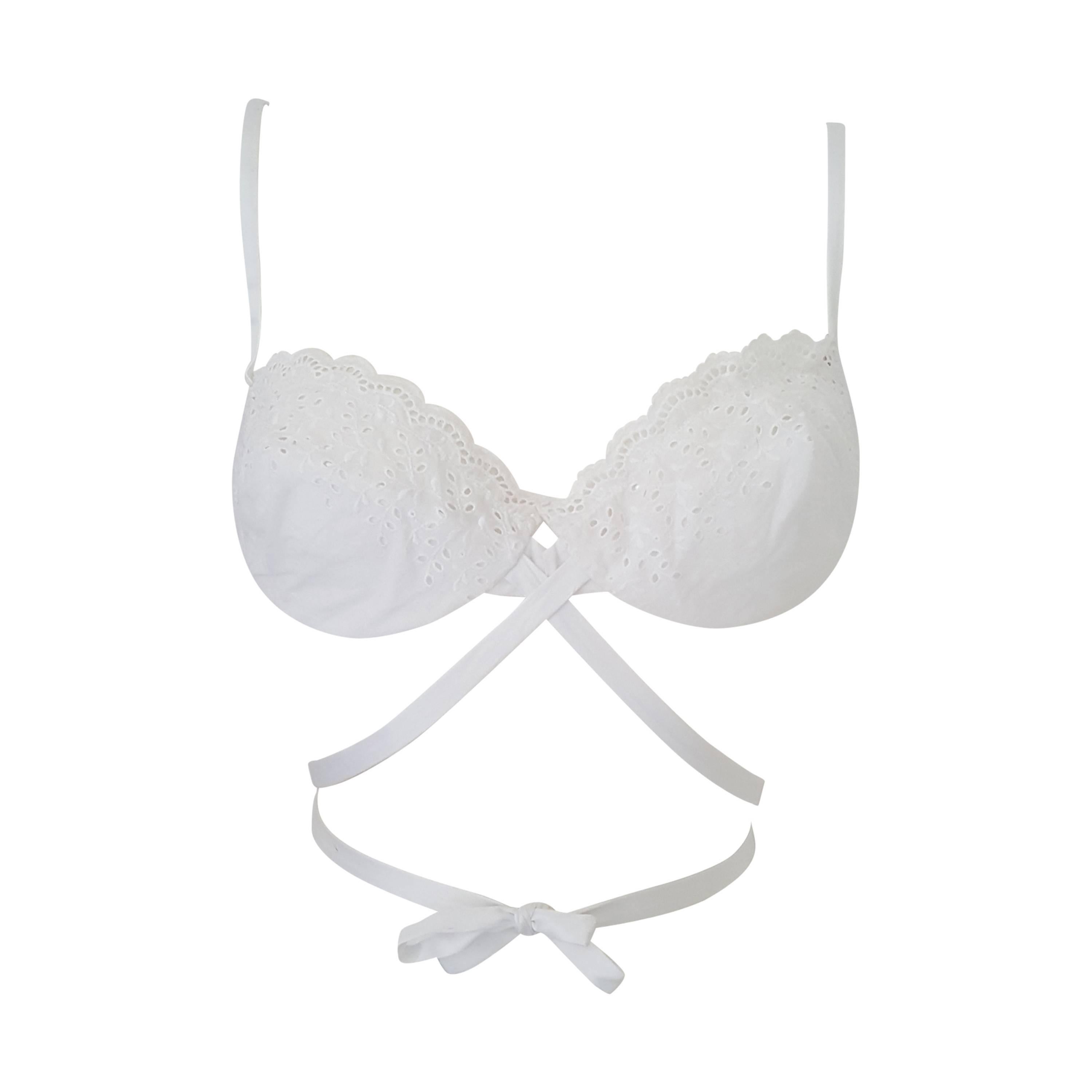 2000s Dolce & Gabbana white bra NWOT For Sale