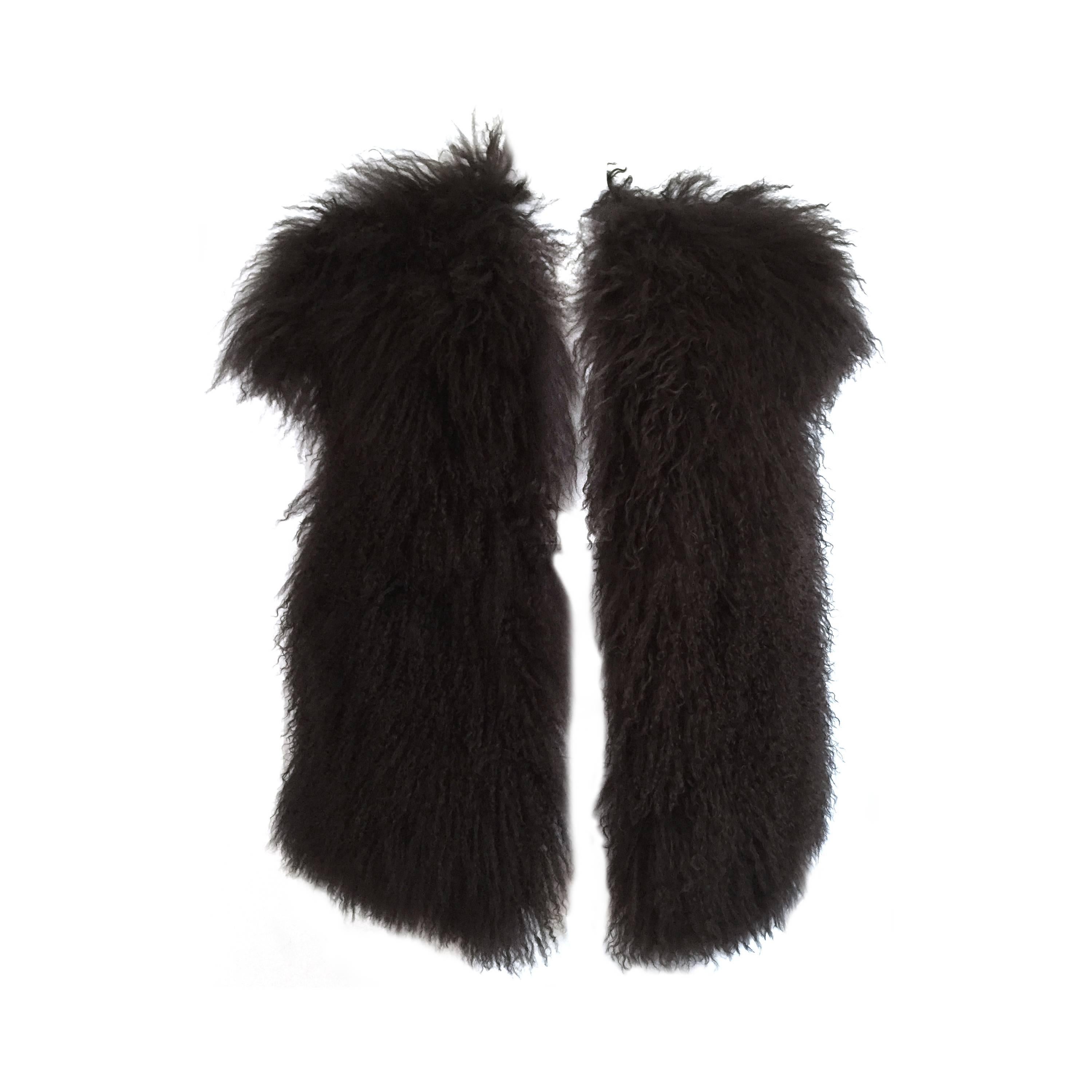 Sonia Rykiel Mongolian Fur Vest Size 6 / 8. 
