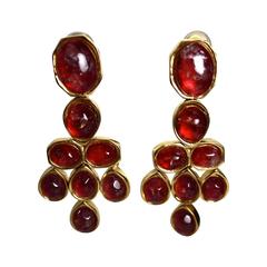 Goossens Paris Tinted Rock Crystal "Jaipur" Clip Earrings