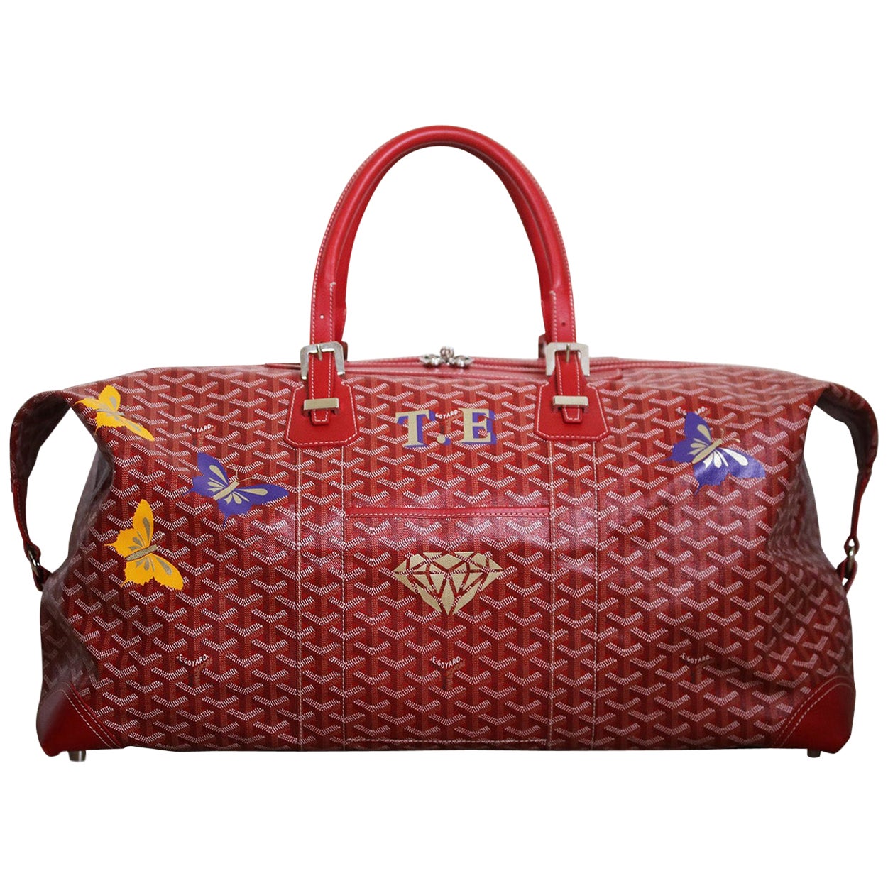 Goyard brown monogram Canvas and Leather Large Travel trunk For Sale at 1stDibs