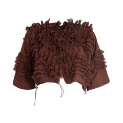 Comme des Garcons Brown Ruffle Bolero c.2007