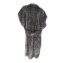 Fendi by Lagerfeld Vintage Feather Pattern Fur Vest