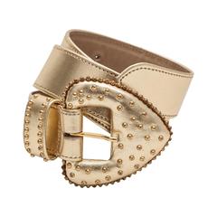 Yves Saint Laurent Gold Leather Belt 7