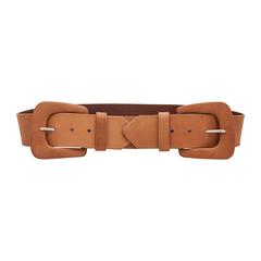 Maison Martin Margiela Tan Double Buckle Leather Belt