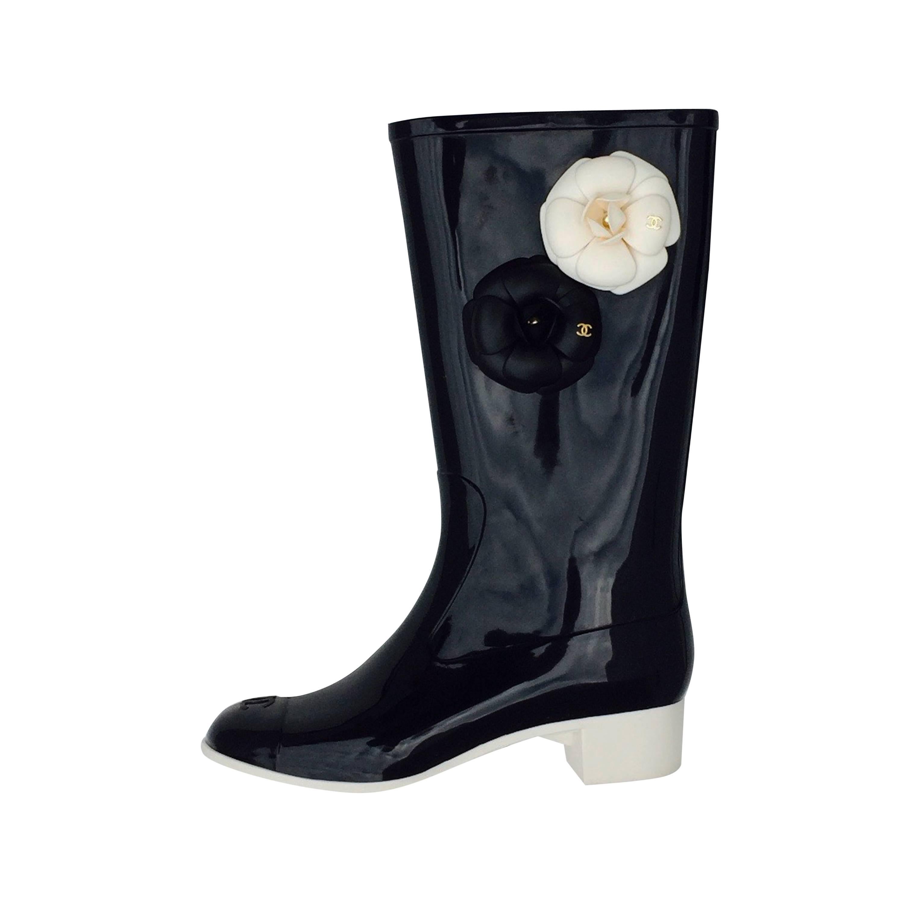 Chanel Camellia Rain Boots 2009