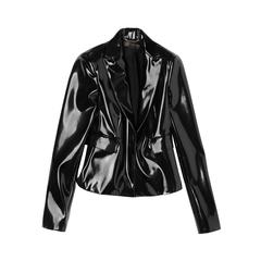New VERSACE Black Japanese Vinyl Jacket 5