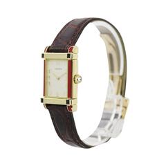 Cartier Rare 18kt Gold Tank Chinoise Watch