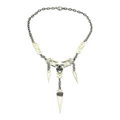 Jean Paul Gaultier Vintage Celtic Design Enamel Necklace