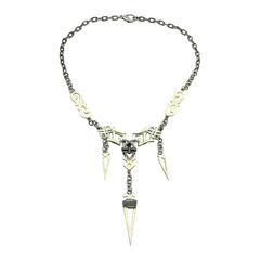 Jean Paul Gaultier Vintage Celtic Design Enamel Necklace 8