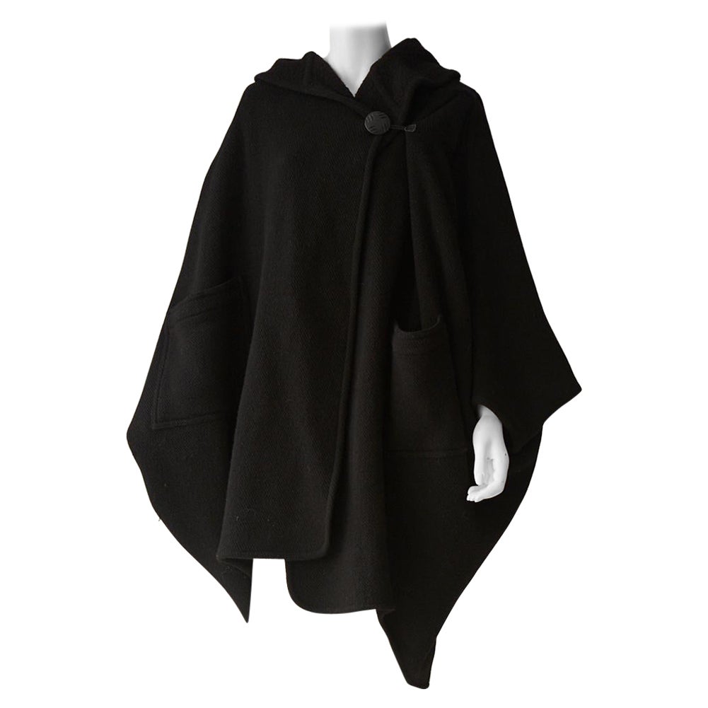 Rare Original Issey Miyake  Black Wool Butterfly Coat For Sale