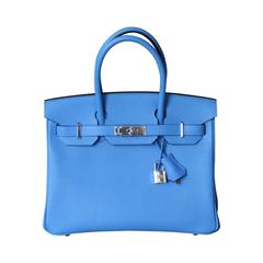 HERMES Birkin Paradise Blue Epsom 30cm