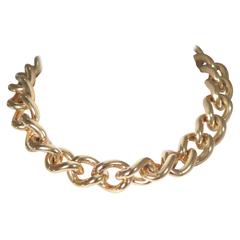 ALEXANDER McQUEEN Gold Tone Chain Link Necklace