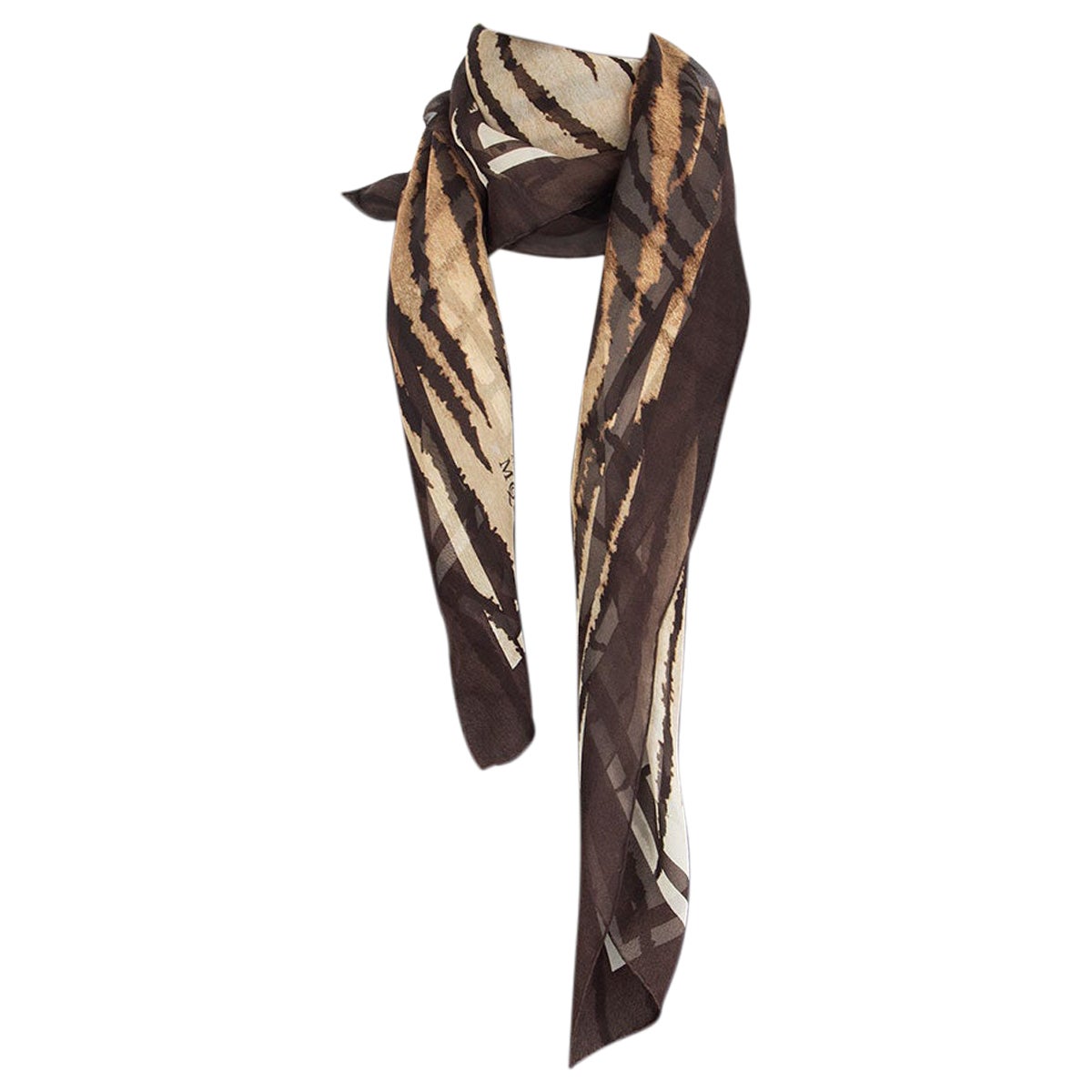 Hermes 1974 “Brides Legeres” silk twill scarf Francoise Heron at 1stDibs