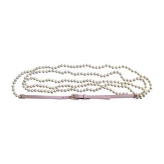 NWT ✿*ﾟCHANEL NEW LUSCIOUS 2 Strands Pearl Leather Ex Large Belt, 90/36