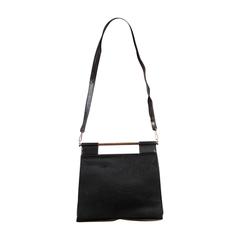 GUCCI Italian Black Pony Hair & Leather HANDBAG Shoulder Bag w/ METAL Handle 4