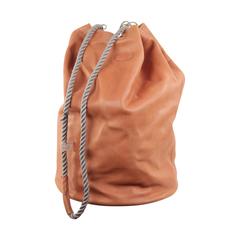 GRANATA SELLERIA Tan Leather OVERSIZED SAILOR BAG Duffel Weekender TRAVEL