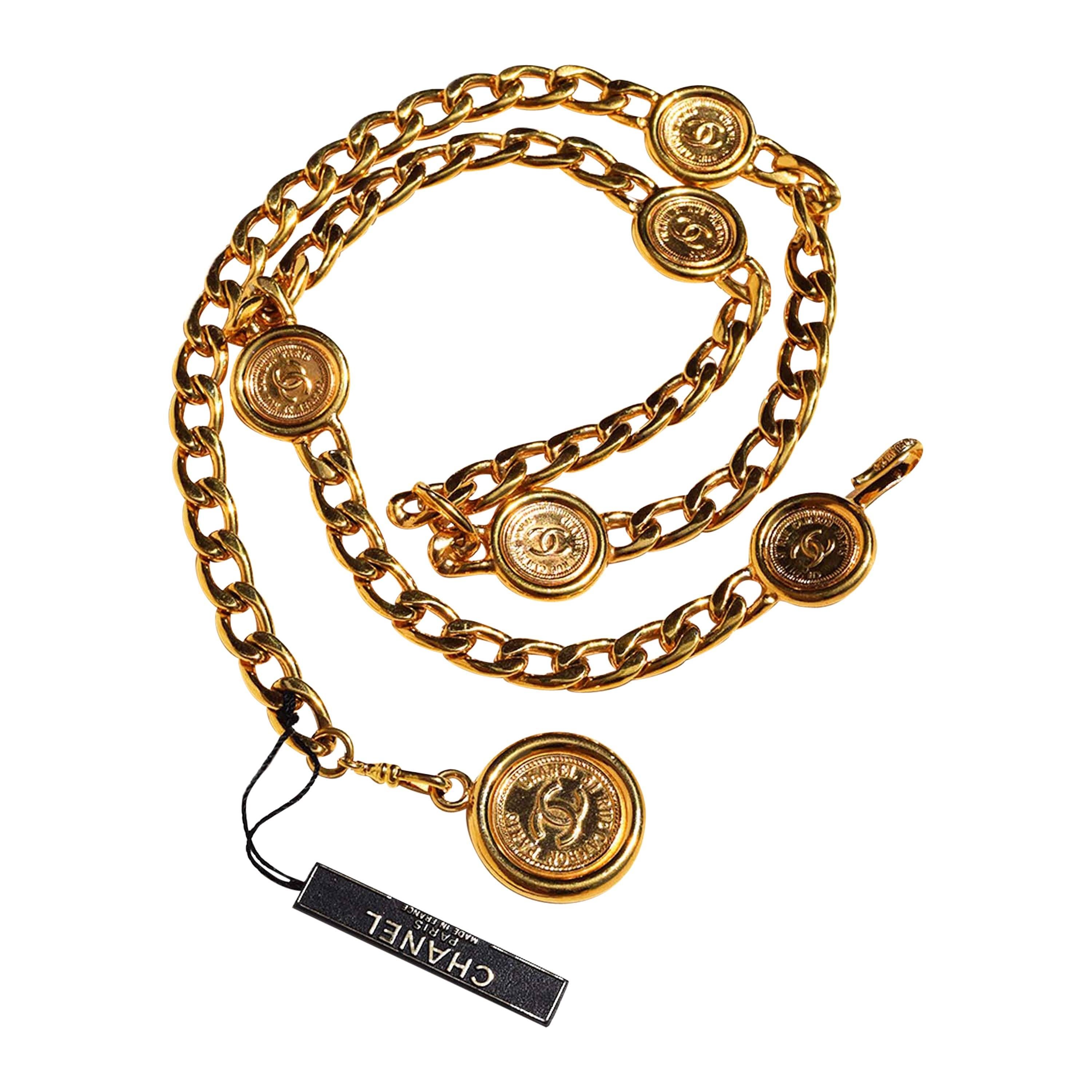 Chanel vintage medallion belt or necklace Rue Cambon