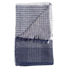 Auro Dark Navy Soft Linen Handwoven Scarf