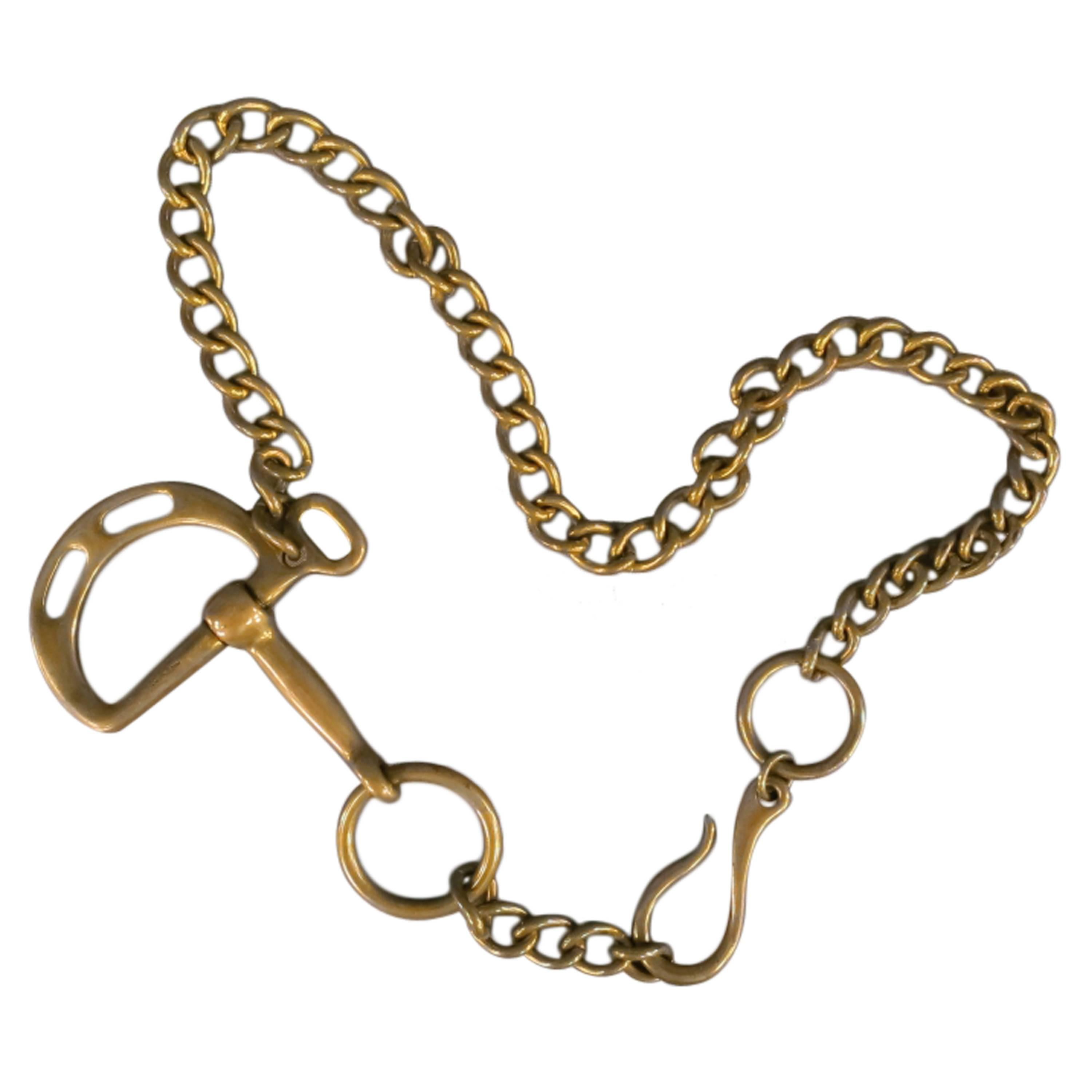 RALPH LAUREN Collection Equestrian Gold Tone Brass Horsebit Belt