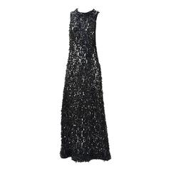 1960s Mignon Black Sequin Dress