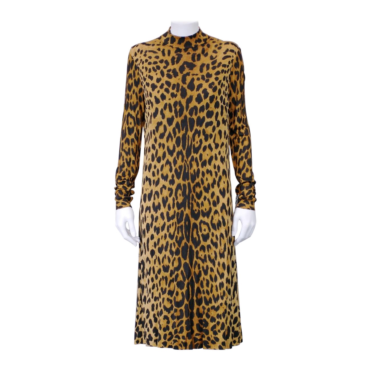 Leonard Cheetah Silk Jersey Dress
