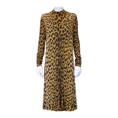 Retro Leonard Cheetah Silk Jersey Dress