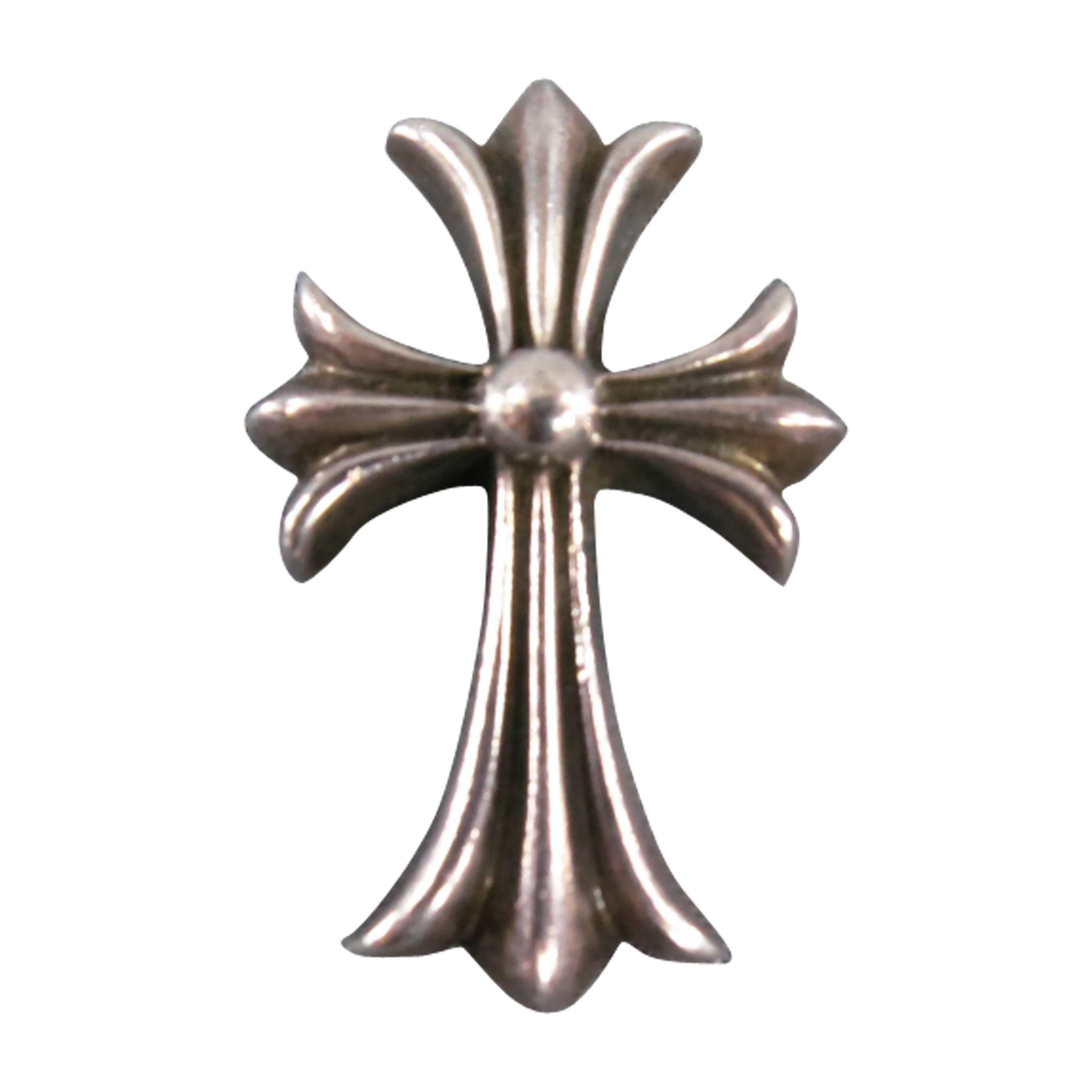 CHROME HEARTS Sterling Silver Engraved Cross Pendant