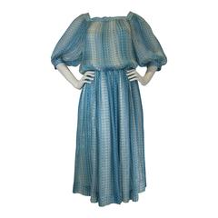 Jean Patou Silk Chiffon Print Dress 11