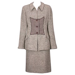 Used Geoffrey Beene Tweed and Tulle Suit