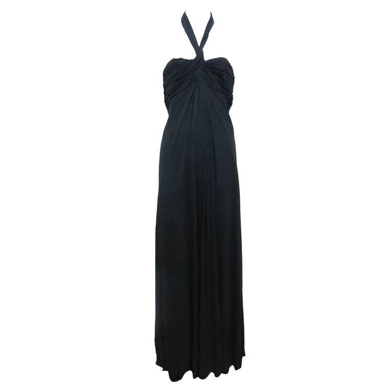 1970's Bill Tice One-Shouldered Gown at 1stdibs