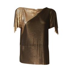 Early Rare Gianni Versace Mesh Metal Tunic 1984