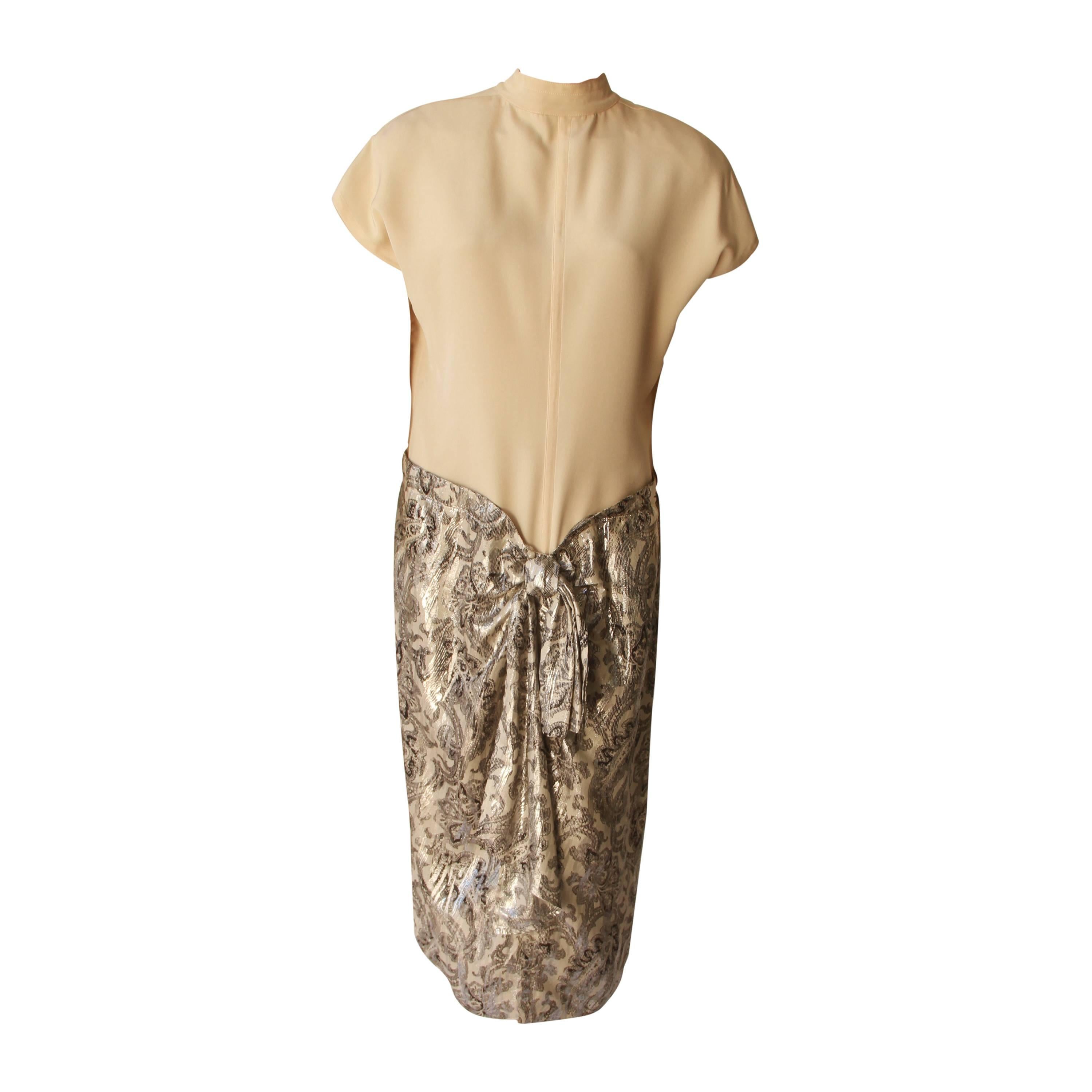 Early Gianni Versace Silk Dress 1984 For Sale