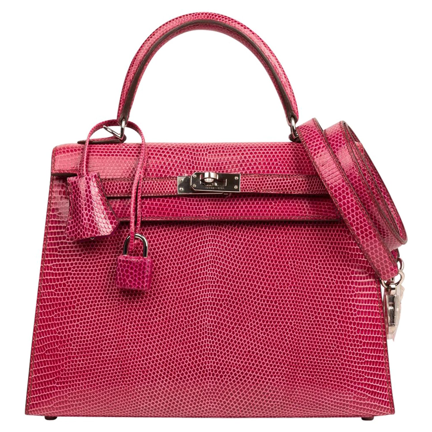 Hermès Kelly 20 Mini II Sellier 5P Bubblegum Matte Pink Alligator Pall