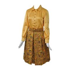 Vintage Adele Simpson Satin and Brocade Ensemble