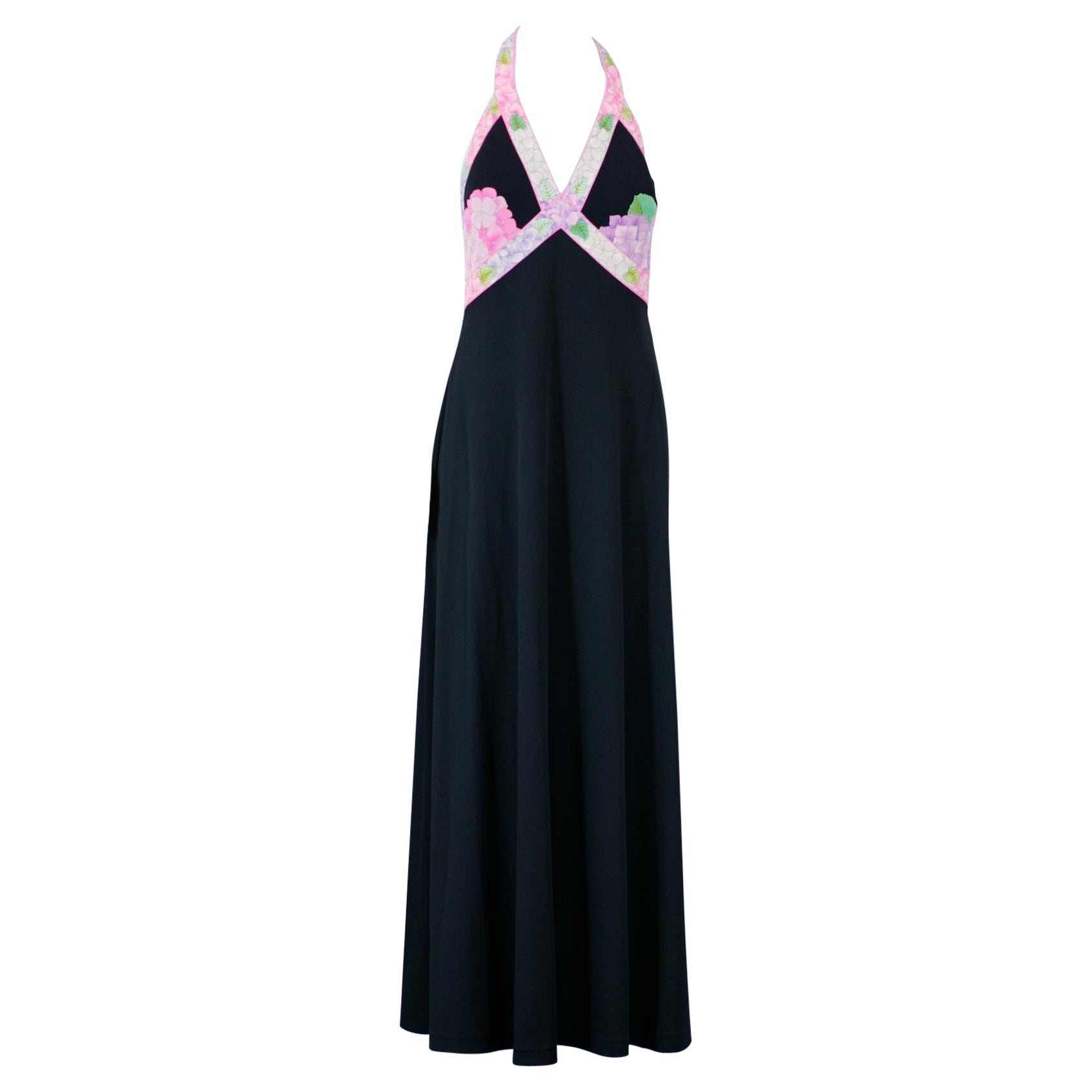 Leonard Paris Silk Jersey Halter Dress For Sale