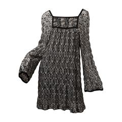 Missoni Black and White Knit Shift Dress