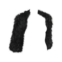 Alexander McQueen Black Marabou Fur Bolero Jacket c. 2005 1