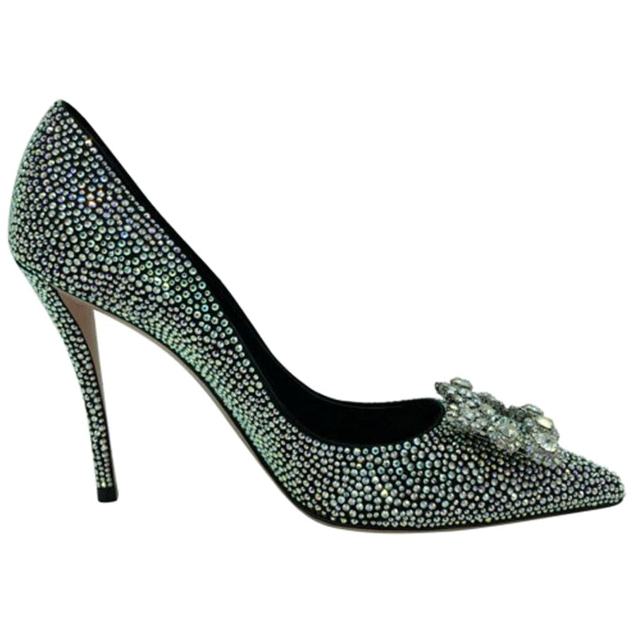 Roger Vivier Mod Sequin Embellished Satin Pump at 1stDibs