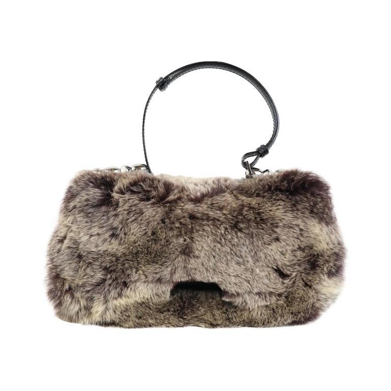 Christian Dior Rabbit Fur Saddle Hobo Bag (Limited Edition) For Sale at ...