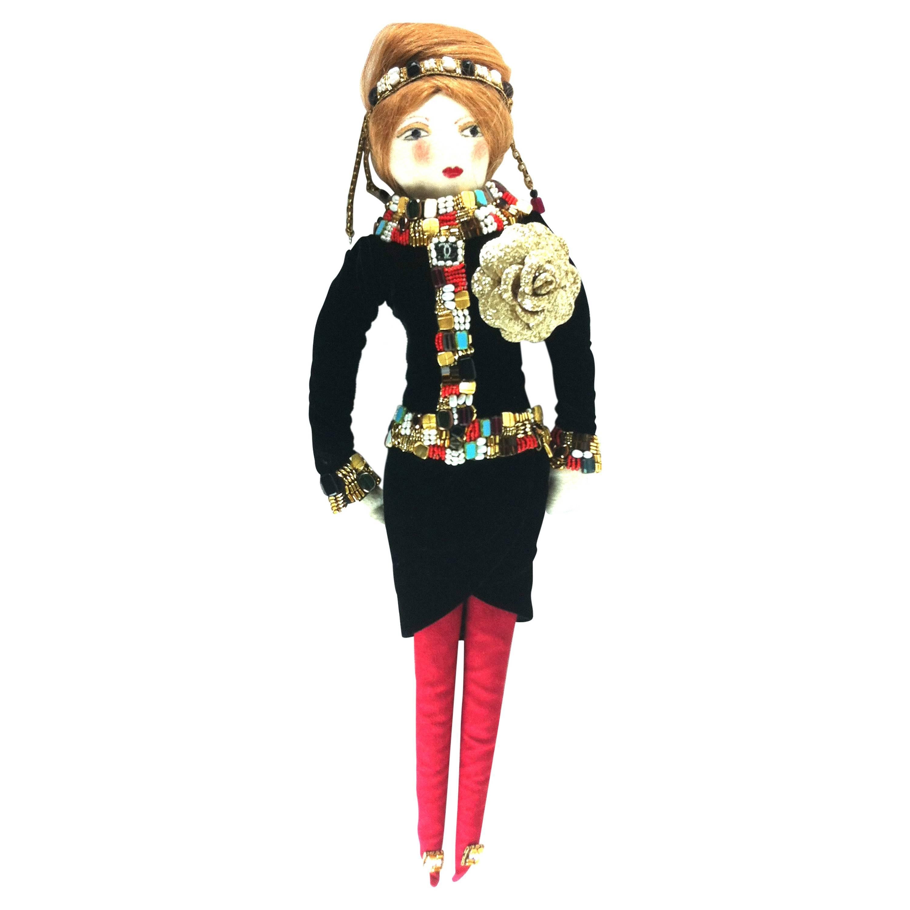 Chanel Byzance Paris 'For the Love of Coco' Rare Lesage Beaded Collectors Doll For Sale