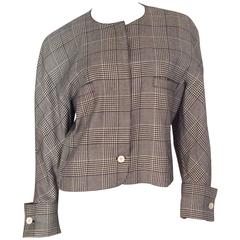 Genny Black and White Button Down Short Jacket 11