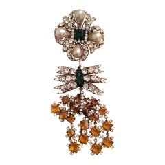Magnificent 1950
s Massive Rhinestone Pin