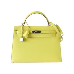 HERMES KELLY 32 sellier SOUFFRE palladium épsom palladium